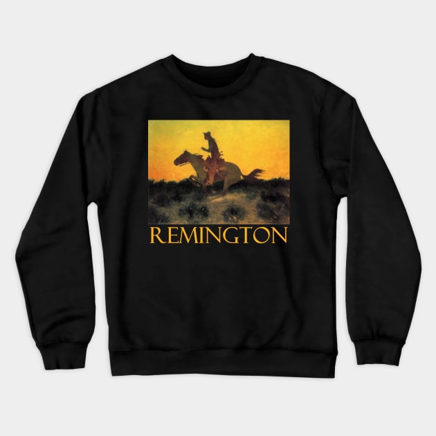 Against the Sunset (1906) by Frederic Remington Crewneck Sweatshirt by Naves